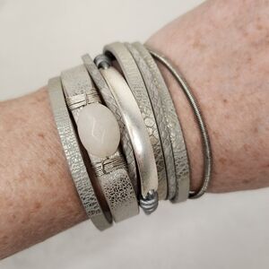 Silver Multi-Layered Bracelet